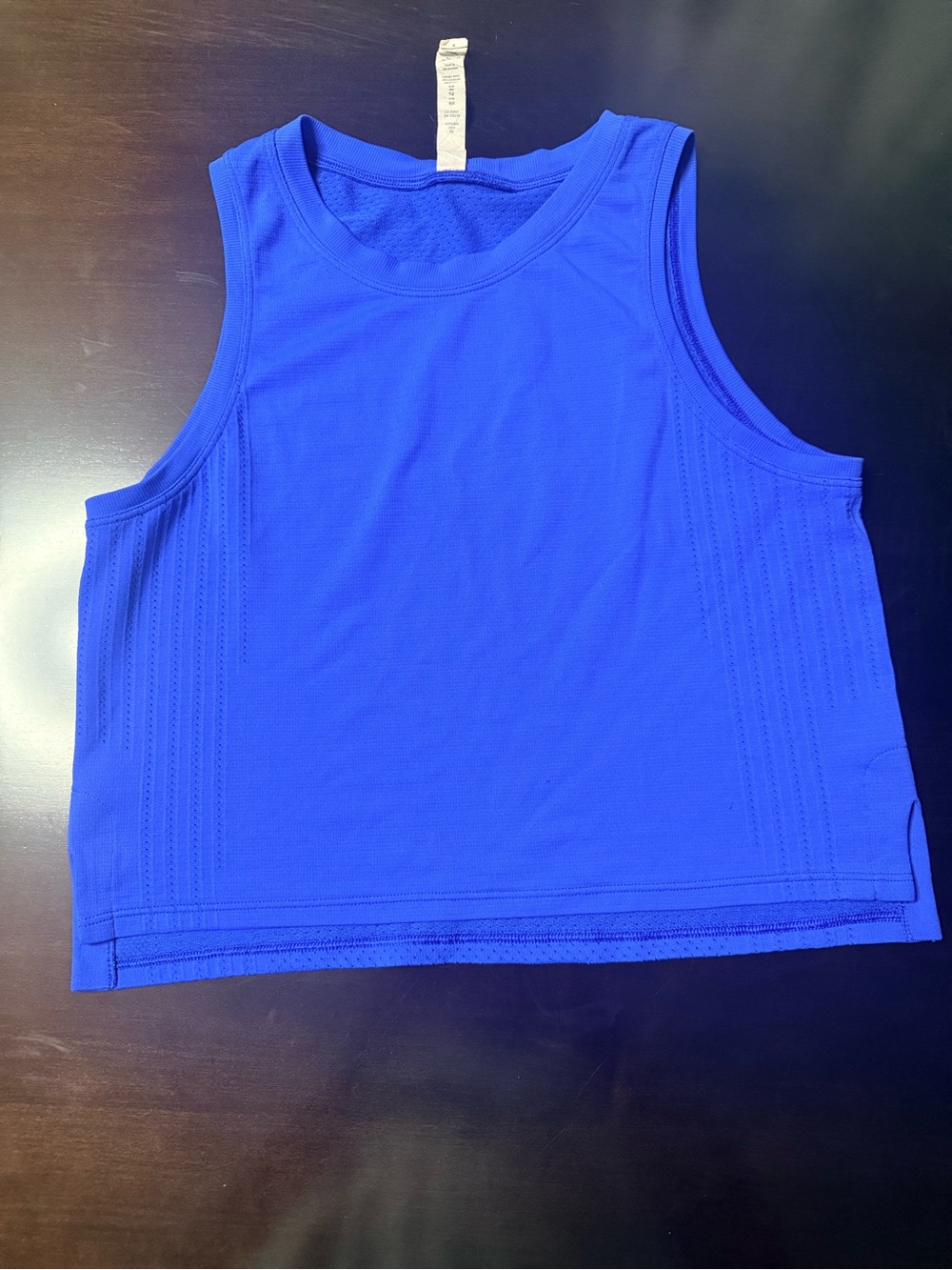 lululemon athletica Royal Blue Cropped Athletic Tank
